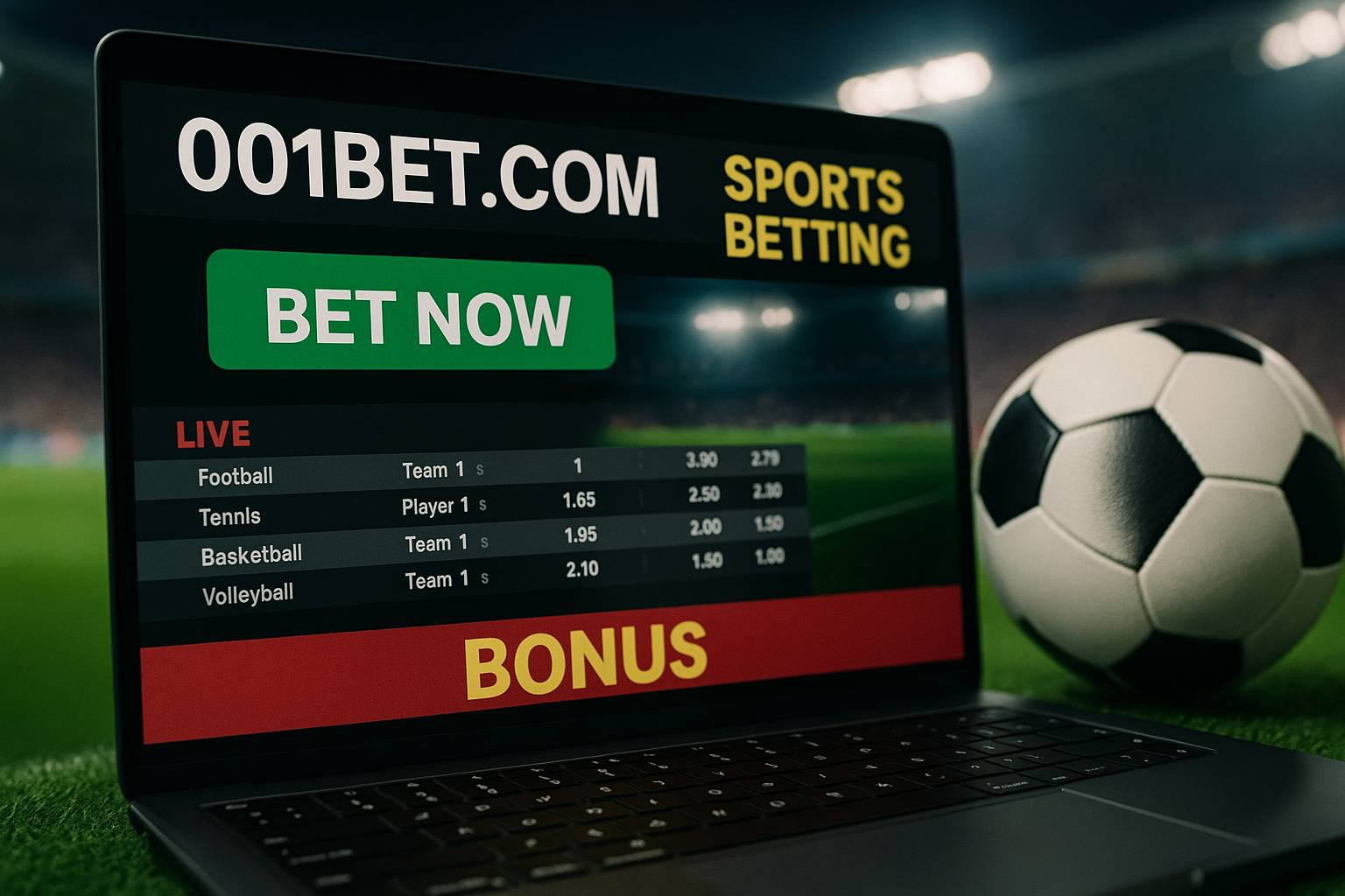 Aposte em apostas esportivas no cassino online 001BET.COM