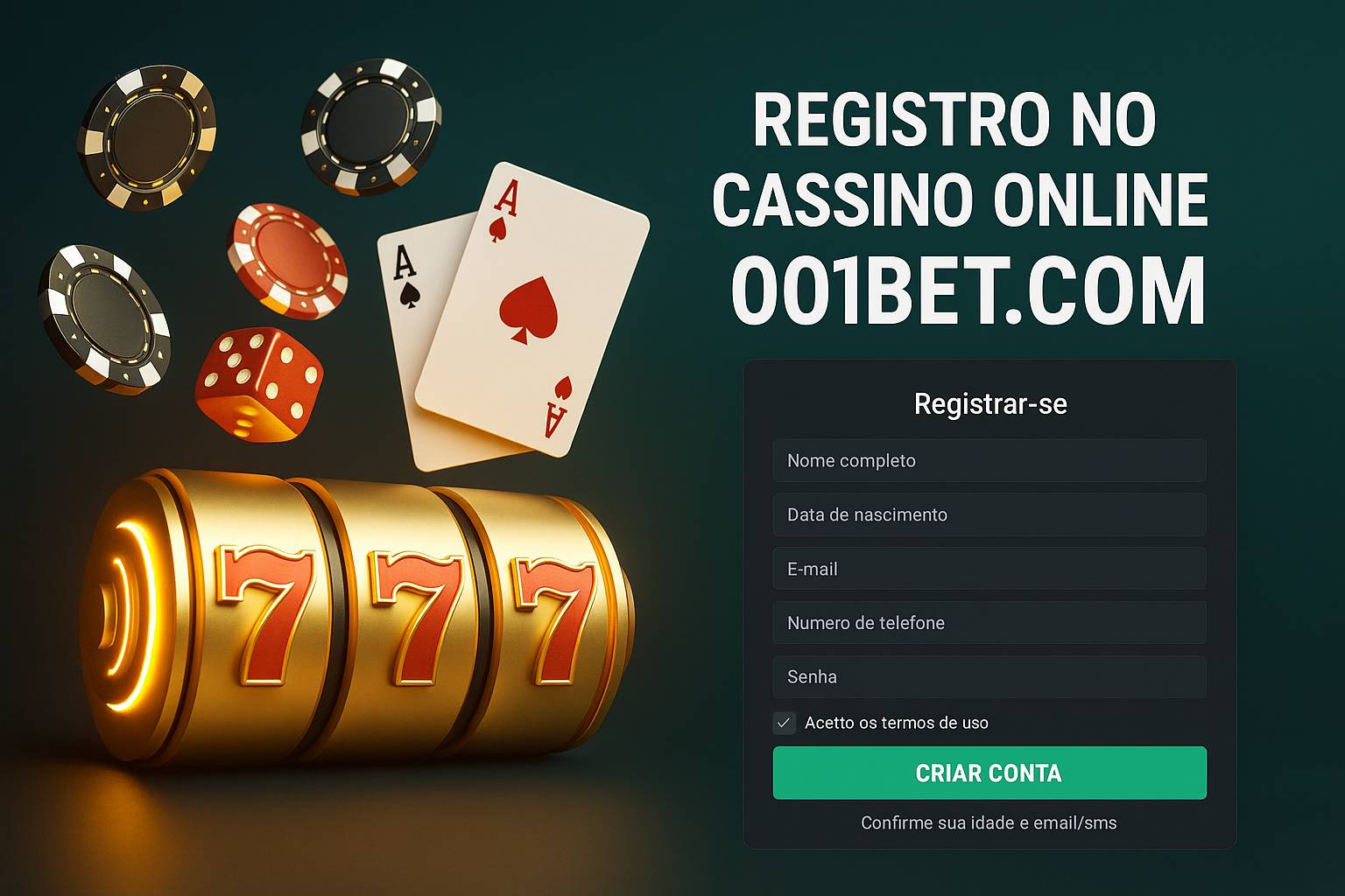 Não Perca tempo, o rRgistro na site 001BET.COM